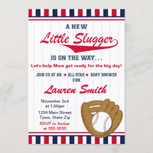 Baby shower de baseball Invitation 5x7 Card