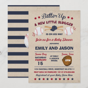 Baby shower de baseball Invitation Baseball Douche