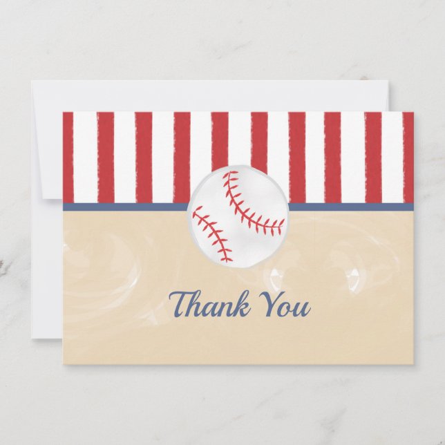 Baby shower de baseball ou Carte de remerciements  (Devant)