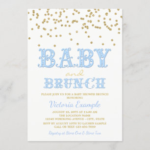 Baby shower de bébé Brunch Invitations de douche p