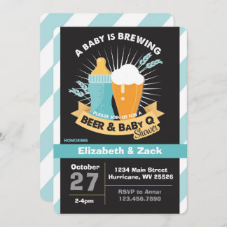 Baby shower de bière BBQ Invitation