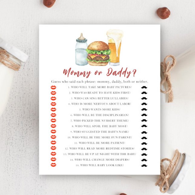 Baby shower de bière - jeu maman ou papa (Créateur téléchargé)