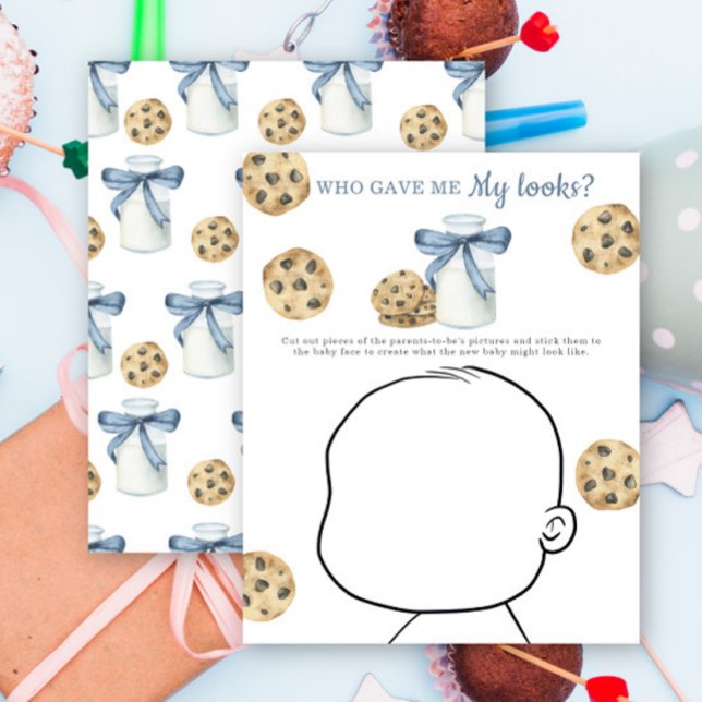 Baby shower de biscuits au lait Qui m'a donné Mon  (Créateur téléchargé)