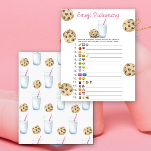 Baby shower de biscuits et de lait Emoji jeu Picti (Créateur téléchargé)