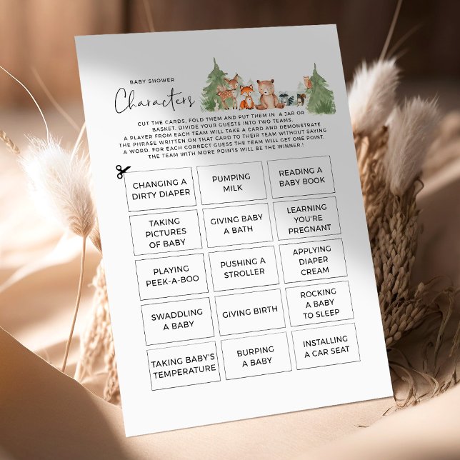 Baby shower de bois CARACTÈRES (Créateur téléchargé)