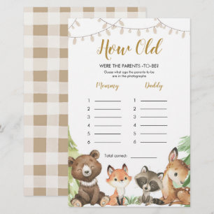 Baby shower de bois Quel âge avaient les parents