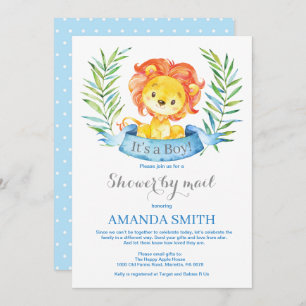 Baby shower de Boy Lion par courrier Invitation