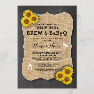 Baby shower de brasserie et BABYQ Chalk Invitation