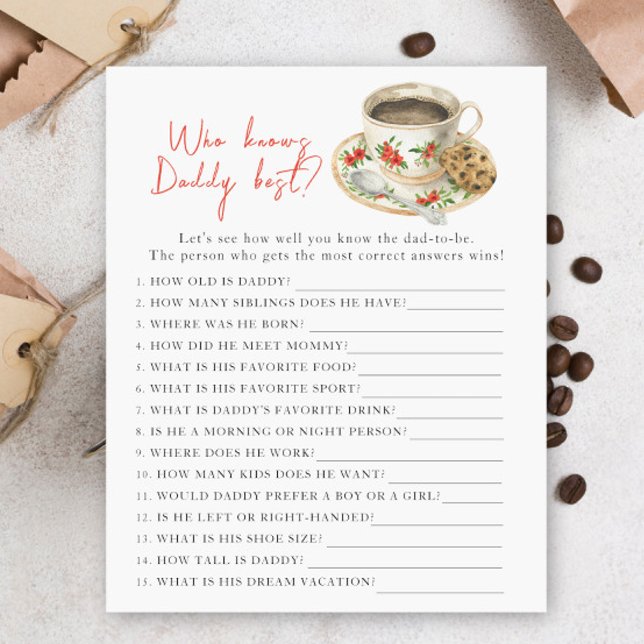 Baby shower de brasserie - Jeu Qui connaît le mieu (Créateur téléchargé)