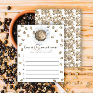 Baby shower de café bébé Guess the sweet mess jeu