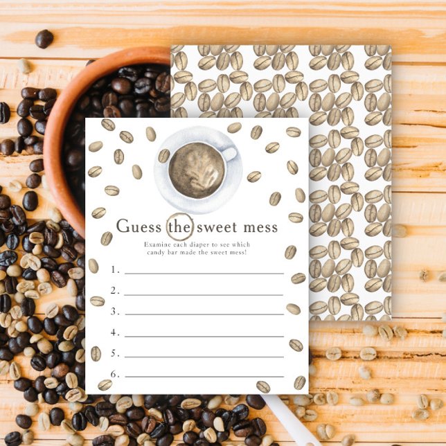Baby shower de café bébé Guess the sweet mess jeu (Créateur téléchargé)