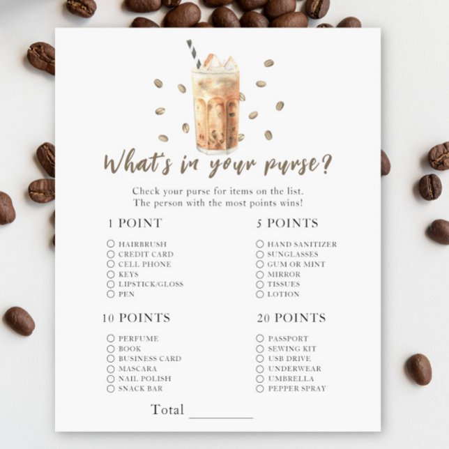 Baby shower de café glacé, Qu'y a-t-il dans votre  (Créateur téléchargé)