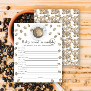 Baby shower de café - Mot de bébé Scramble