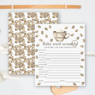 Baby shower de café - Mot de bébé Scramble
