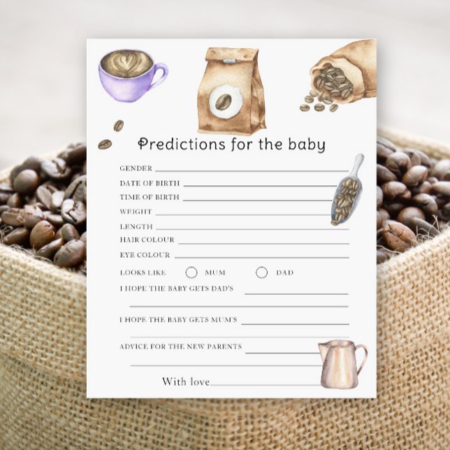 Baby shower de café - prédictions et conseils bébé (Créateur téléchargé)