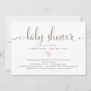 Baby shower de calligraphie Whimsical Invitation