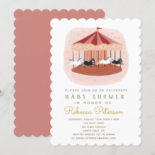 baby shower de carrousel Invitation
