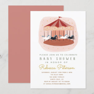 baby shower de carrousel Invitation