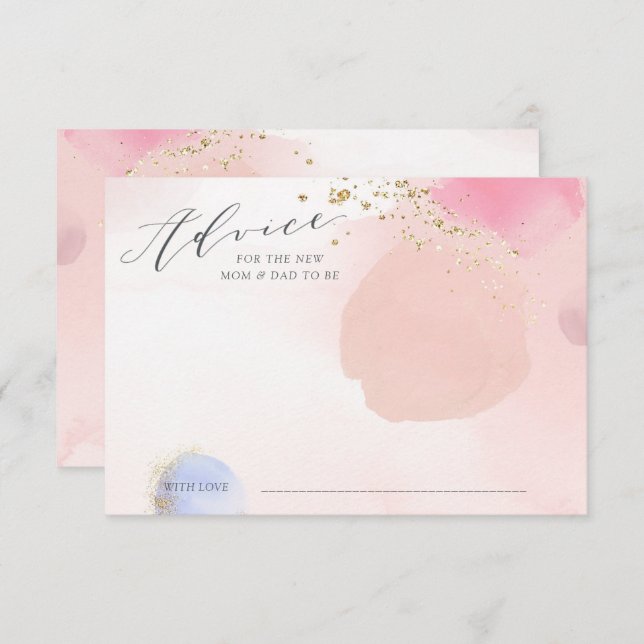 Baby shower de carte conseil Pastel Circles Abstra (Devant / Derrière)