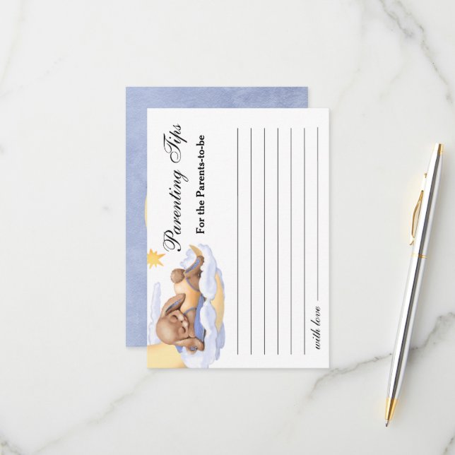 Baby shower de carte de réponse (Devant/Arrière en situation)