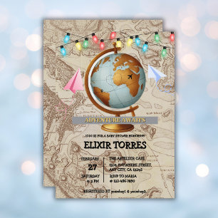 Baby shower de cartes du monde Adventure Await