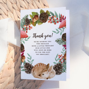 Baby shower de cerfs de Merci de Wreath d'hiver