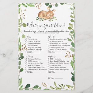 Baby shower de cerfs Qu'est-ce que votre téléphone