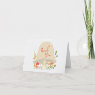 Baby shower de champignons de bois Merci