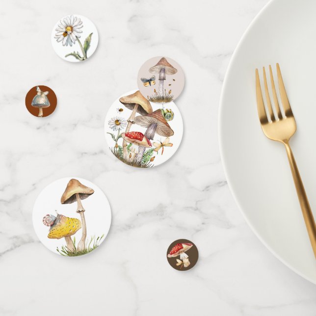 Baby shower de champignons des bois Confetti avec  (Groupe)