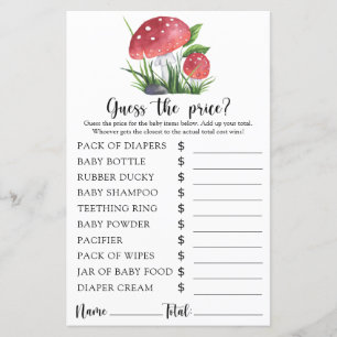 Baby shower de champignons - Devinez le prix ! Jeu