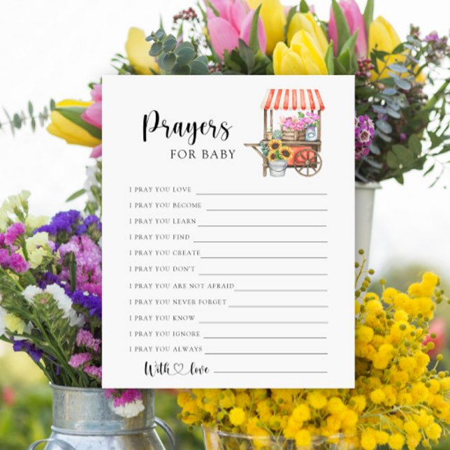 Baby shower de chariot à fleurs - Prières pour béb (Créateur téléchargé)
