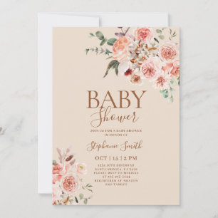 Baby shower de chute Boho Invitation fille