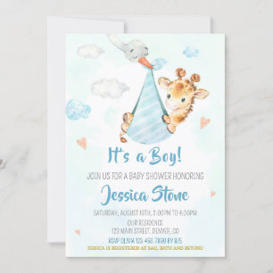 Baby shower de cigogne invitation invitation de fê