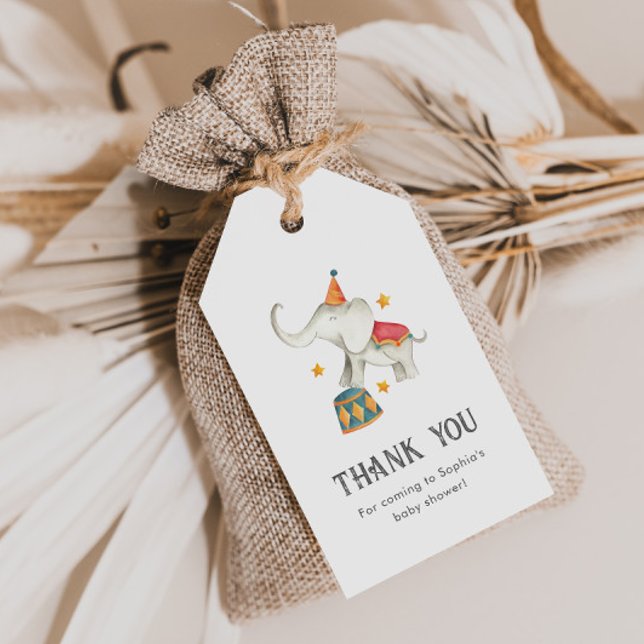 Baby shower de cirque Favoriser les étiquettes (Créateur téléchargé)