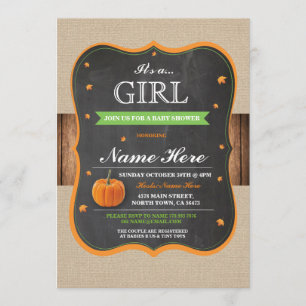 Baby shower de citrouille c'est un invitation en