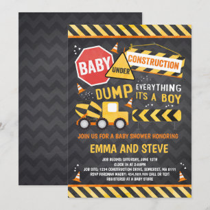 Baby shower de construction Invitation Douche de c