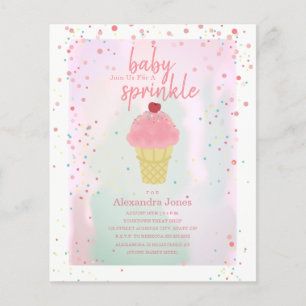 Baby shower de crème glacée rose pour bébé budget