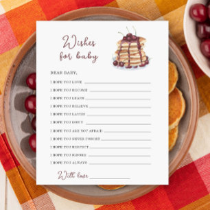 Baby shower de crêpes d'aquarelle - souhaits pour