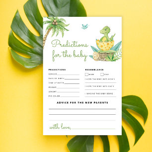 Baby shower de dinosaures mûres Prédictions et con