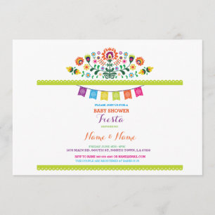 Baby shower de Fiesta Mexique Floral Invitation