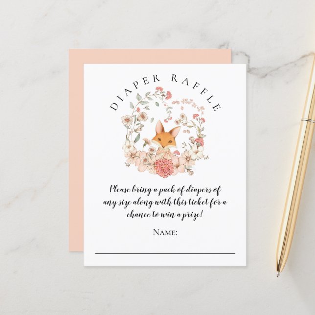 Baby shower de fille de chaudière de chaudière Fox (Devant/Arrière en situation)