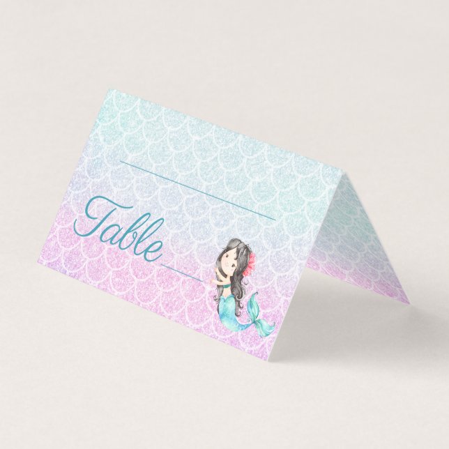 Baby shower de fille de sirène pourpre Numéro de t (Front)