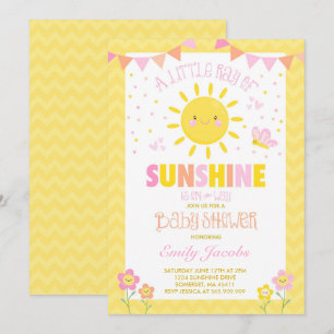 Baby shower de filles Invitation Baby shower Sunsh