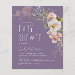 Baby shower de Fleur sauvage Boho violet budget