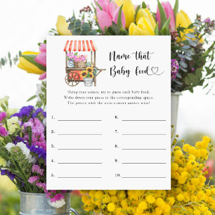 Baby shower de fleurs - Nom que bébé Nourriture je