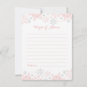 Baby shower de flocon de neige Mots de conseil