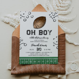 Baby shower de football aquarelle Invitation