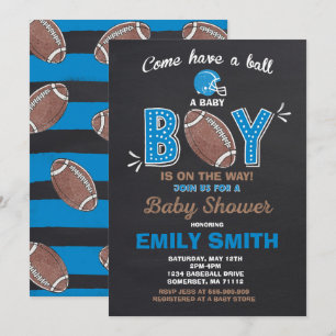 Baby shower de football Invitation Baby shower spo