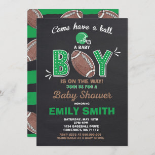 Baby shower de football Invitation Baby shower spo