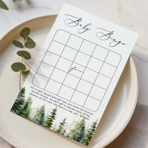 Baby shower de forêt d'aventure jeu de bingo